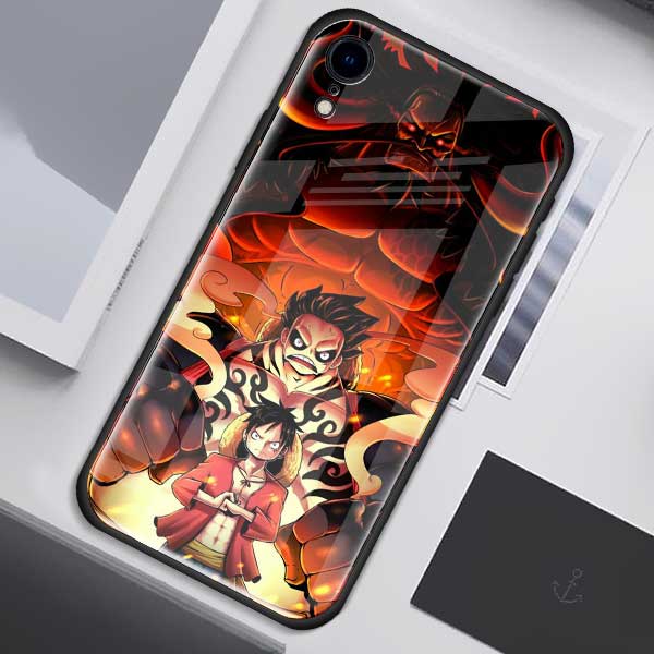 One Piece Kaido King of The Beasts & Luffy Tempered Glass iPhone Case ANM0608 for iPhone 6 Official One Piece Merch