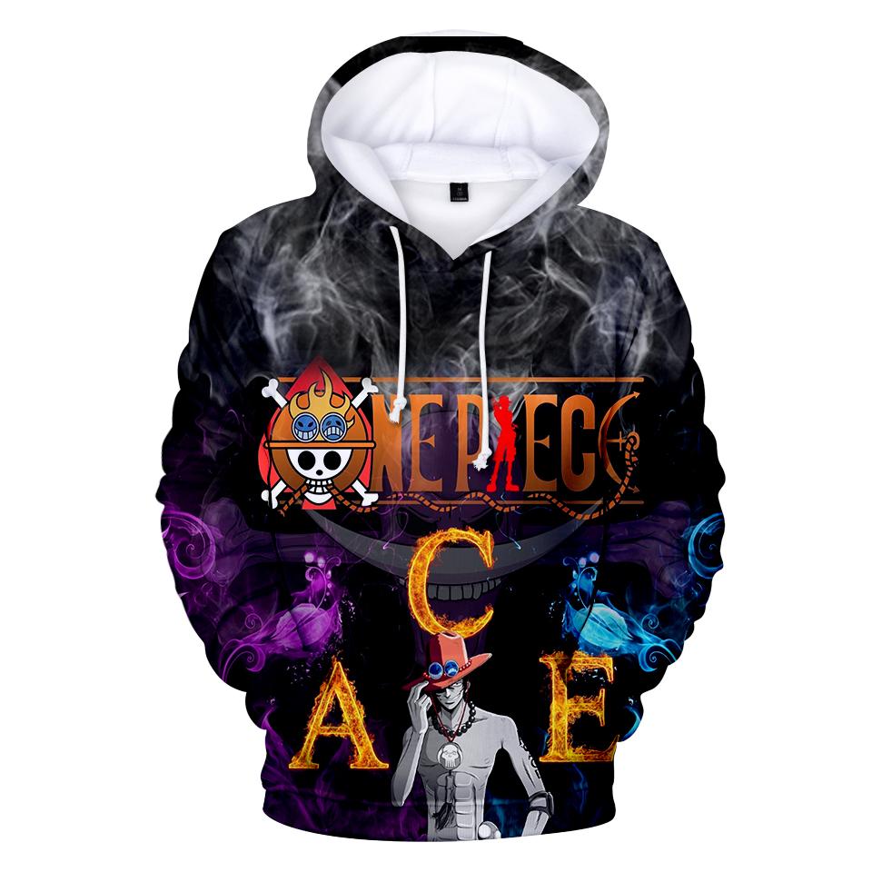 One Piece Portgas D. Ace Son of Whitebeard Hoodie ANM0608 XXS Official One Piece Merch