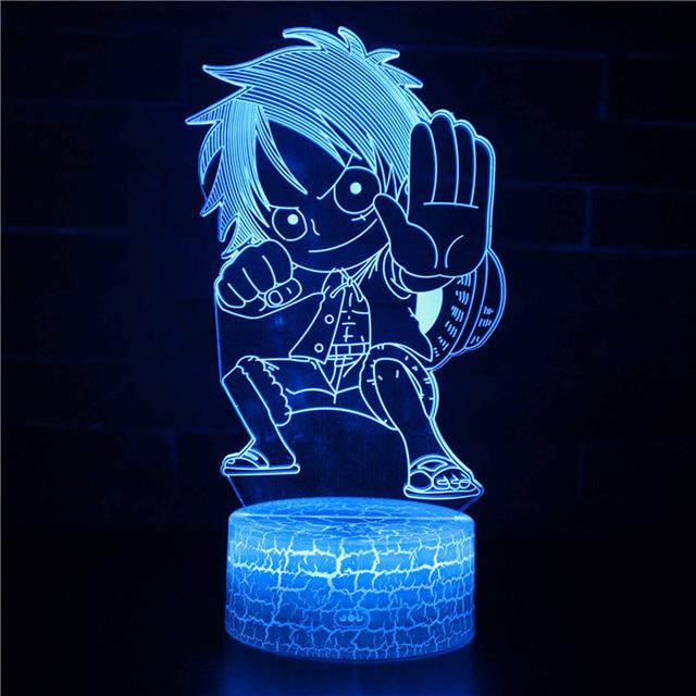 One Piece Young Monkey D. Luffy Child LED Lamp Figure ANM0608 Touch Official One Piece Merch