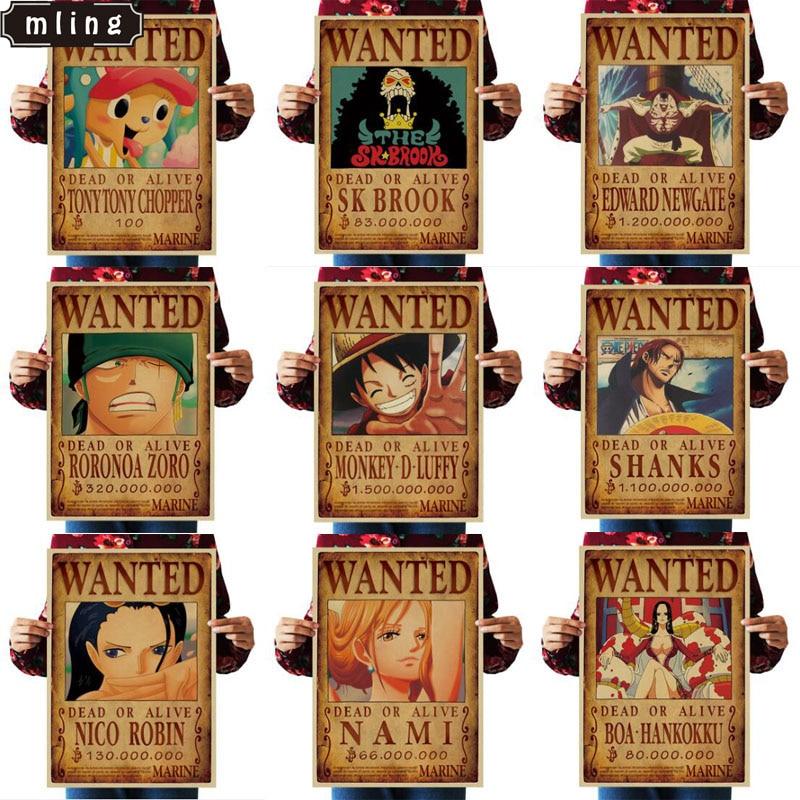 Vintage One Piece Merch - Wanted Dead Or Alive Poster ANM0608 - ®One Piece  Merch