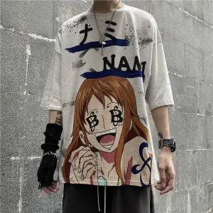 One Piece Merch - Nami Streetwear T-Shirt ANM0608 - ®One Piece Merch