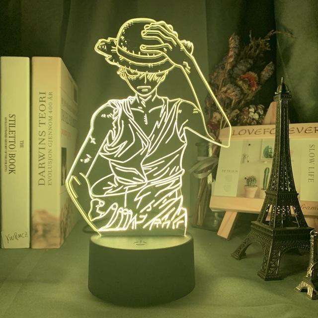 One Piece Monkey D. Luffy Straw Hat LED Lamp ANM0608 Touch Official One Piece Merch