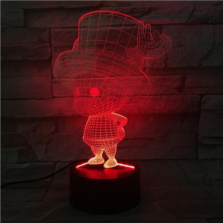 One Piece 3D Tony Tony Chopper LED Lampe Figure ANM0608 Tactile + Télécommande Officielle One Piece Merch