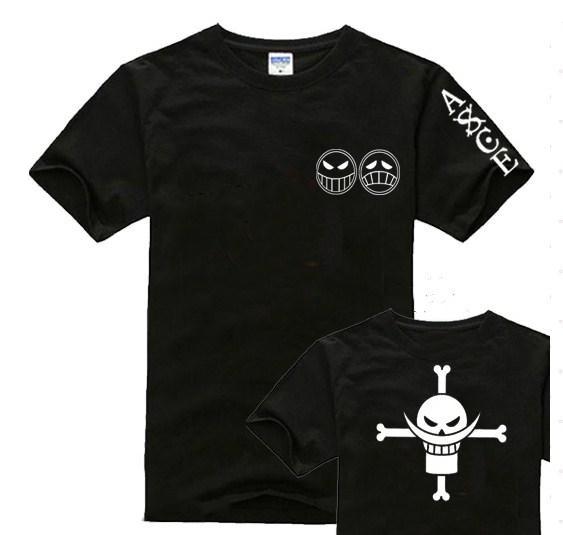 One Piece Portgas D. Ace T-Shirt ANM0608 Black / XS Official One Piece Merch