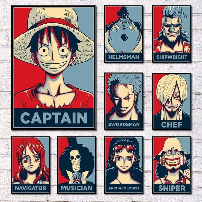 Captain Monkey D Luffy One Piece Poster OMS0911