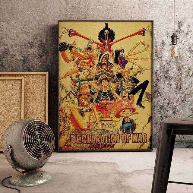 Straw Hat Crew Declares War One Piece Poster OMS0911