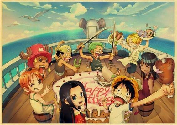 Straw Hat Crew One Piece Poster on The Vogue Merry OMS0911