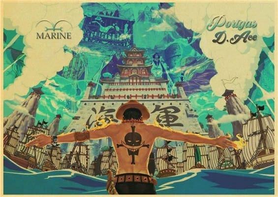 One Piece Poster Portgas from Ace to Marine Ford OMS0911