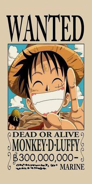 One Piece napkin Luffy Search Notice OMS0911