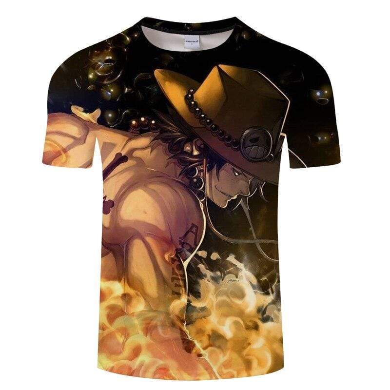 One Piece T-Shirts - Ace The Son Of Roger One Piece T-Shirt Oms0911 - ®One  Piece Merch