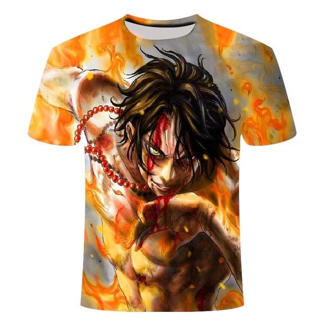 Barbe Blanche Commandant Ace Portgas One Piece T-shirt OMS0911