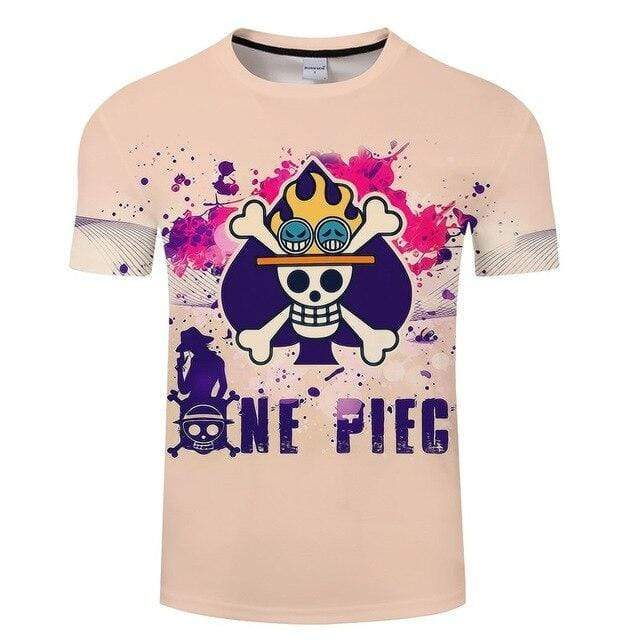 One Piece T-Shirt Ace's Logo Fire Man OMS0911