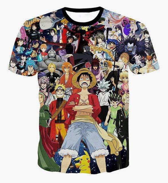 One Piece T-Shirt Luffy and the All Star OMS0911
