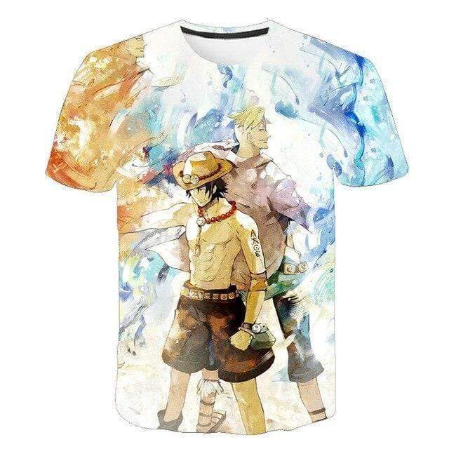 One Piece T-Shirt Marco and Ace with the Burning Fist OMS0911