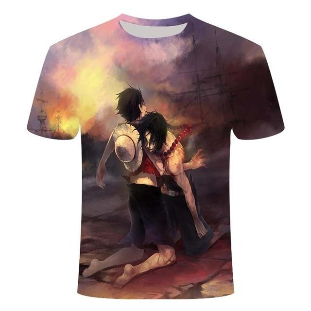 Marineford Death Of A Brother One Piece T Shirt OMS0911